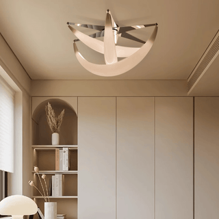 Maia Plafonnier Contemporaine en Résine Blanche