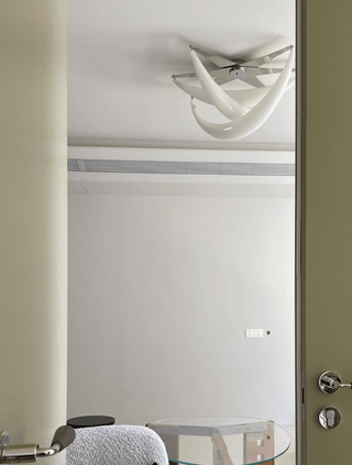 Maia Plafonnier Contemporaine en Résine Blanche