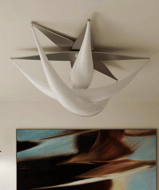 Maia Plafonnier Contemporaine en Résine Blanche