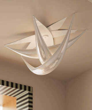 Maia Plafonnier Contemporaine en Résine Blanche