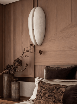 Alabaster Veil Wall Sconce-Neutral Decor