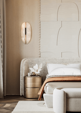 Alabaster Veil Wall Sconce-Neutral Decor