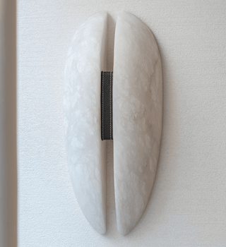 Alabaster Veil Wall Sconce-Neutral Decor