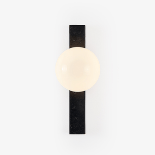 Zoshaira Applique Murale en Travertin Noir Globe