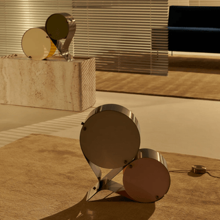 Duet Disc Table Lamp-Neutral Decor