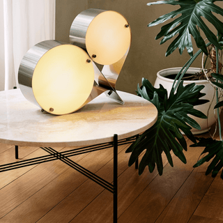 Duet Disc Table Lamp-Neutral Decor