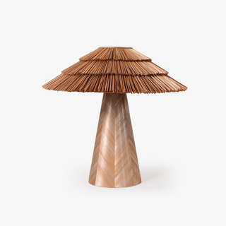 Thatch Table Lamp-Neutral Decor