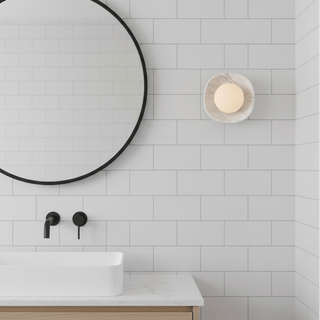 Carrara Cusp Sconce-Neutral Decor