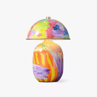 Abstract Mural Table Lamp-Neutral Decor