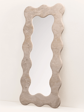 Serpentine Vert Mirror Frame-Neutral Decor