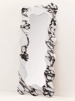 Serpentine Vert Mirror Frame-Neutral Decor