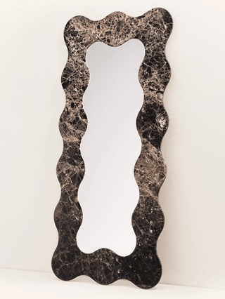 Serpentine Vert Mirror Frame-Neutral Decor