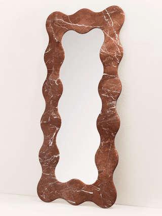 Serpentine Vert Mirror Frame-Neutral Decor