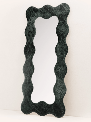 Serpentine Vert Mirror Frame-Neutral Decor