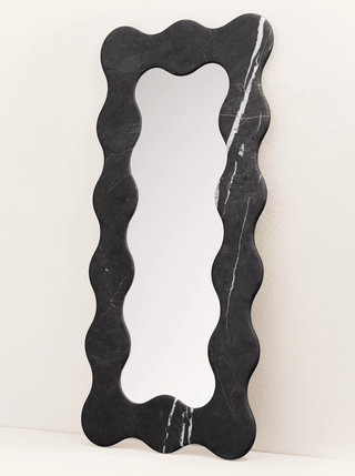 Serpentine Vert Mirror Frame-Neutral Decor