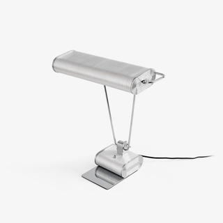 Chrome Coiled Wire Desk Lamp-Neutral Decor