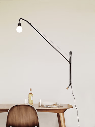 Black Long Arm Wall Lamp-Neutral Decor