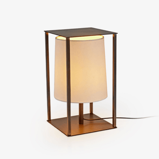 Industrial Cage Frame Table Lamp-Neutral Decor