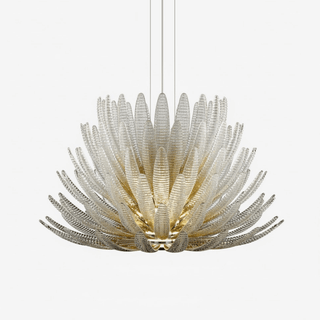 Aurelia Glass Petal Chandelier-Neutral Decor