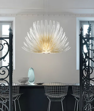Aurelia Glass Petal Chandelier-Neutral Decor