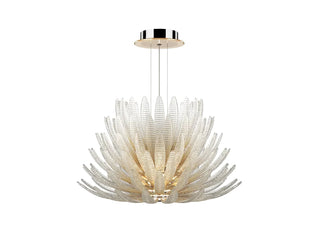 Aurelia Glass Petal Chandelier-Neutral Decor