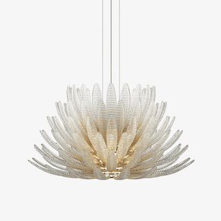 Aurelia Glass Petal Chandelier-Neutral Decor