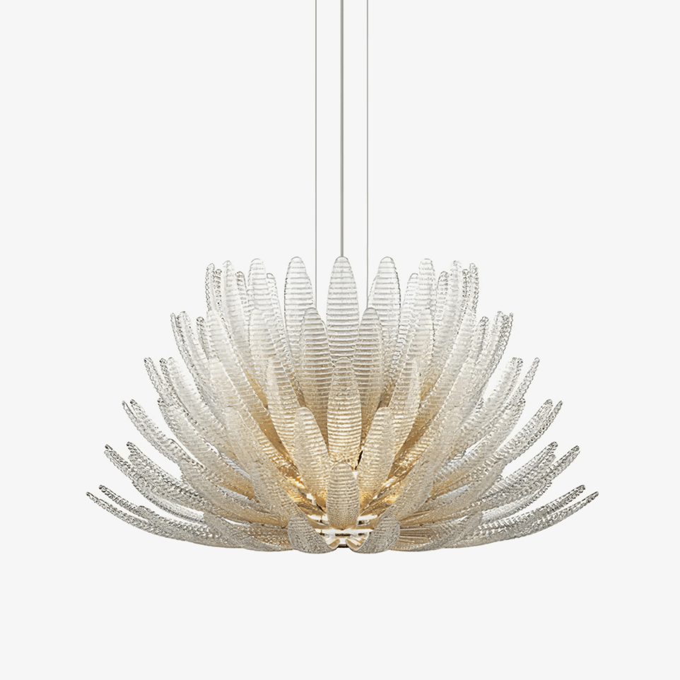 Aurelia Glass Petal Chandelier-Neutral Decor