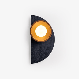 Luca Applique Murale en Bois Et Travertin Artistique