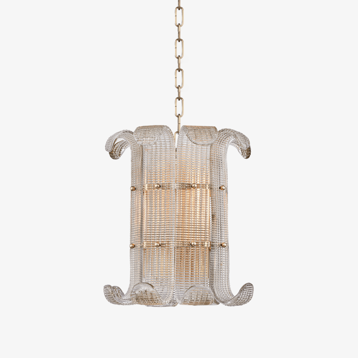 Rhea Luxurious Petite Lustre en Verre Champagne Texturé