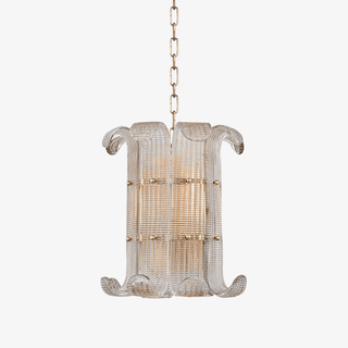 Rhea Luxurious Petite Lustre en Verre Champagne Texturé