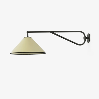 Zane Diaphane Applique Murale Minimaliste avec Bras Oscillant Tissu