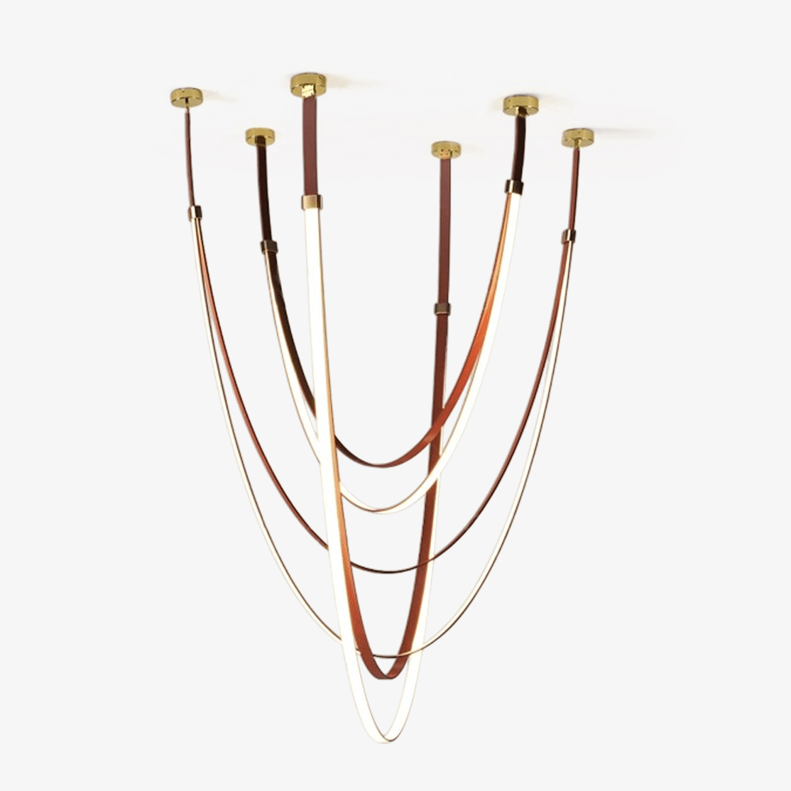 Odin Parabola Lustre Décoratif en Cuir Et Silicone
