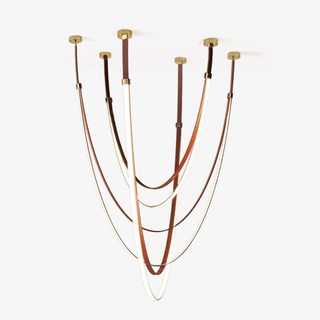Odin Parabola Lustre Décoratif en Cuir Et Silicone