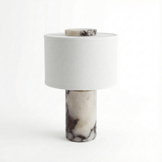 Eros Lumivor Lampe de Table Élégante en Marbre Et Tissu de Table