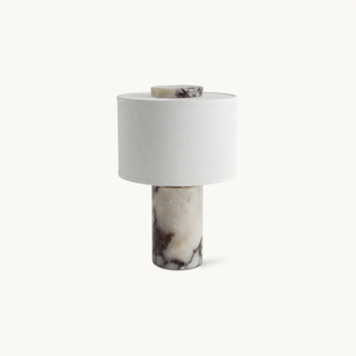 Eros Lumivor Lampe de Table Élégante en Marbre Et Tissu de Table