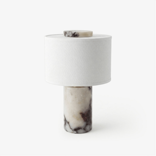 Eros Lumivor Lampe de Table Élégante en Marbre Et Tissu de Table