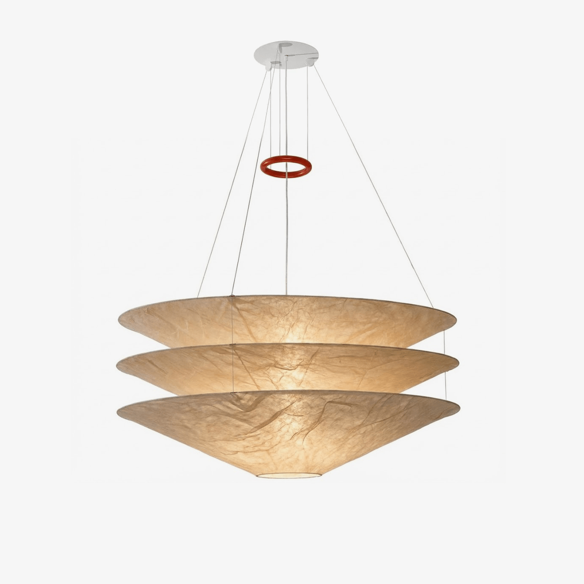 Kazu Cone Silk Pendant Lamp-Neutral Decor
