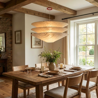 Kazu Cone Silk Pendant Lamp-Neutral Decor