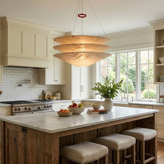 Kazu Cone Silk Pendant Lamp-Neutral Decor