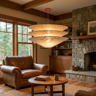 Kazu Cone Silk Pendant Lamp-Neutral Decor