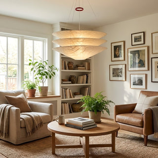 Kazu Cone Silk Pendant Lamp-Neutral Decor