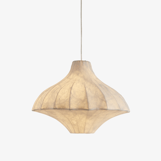 Aurielle Silk Pavilion Pendant Lamp-Neutral Decor