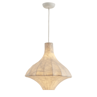 Aurielle Silk Pavilion Pendant Lamp-Neutral Decor