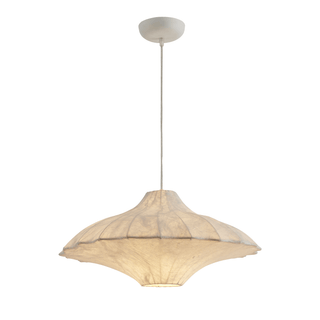 Aurielle Silk Pavilion Pendant Lamp-Neutral Decor