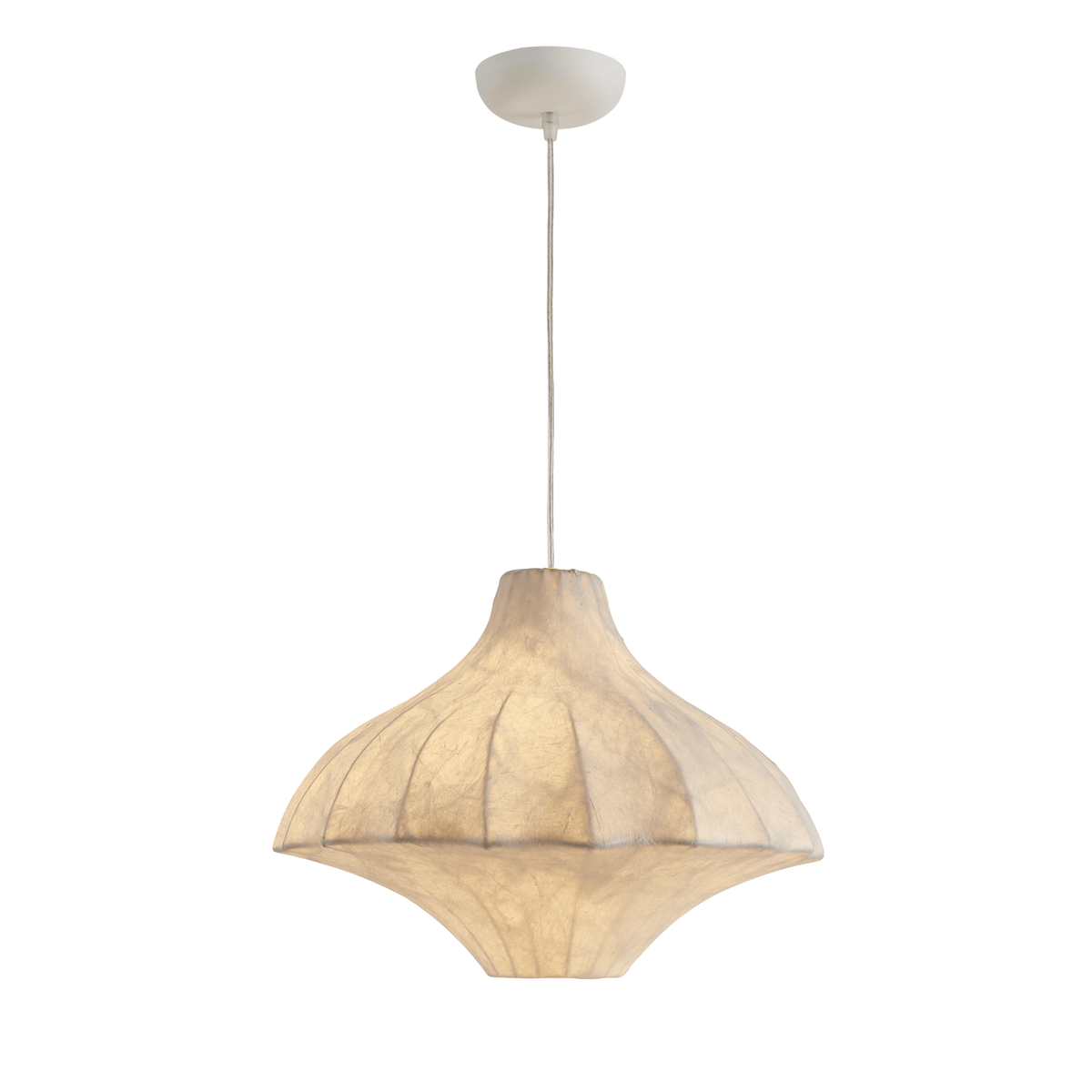 Aurielle Silk Pavilion Pendant Lamp-Neutral Decor