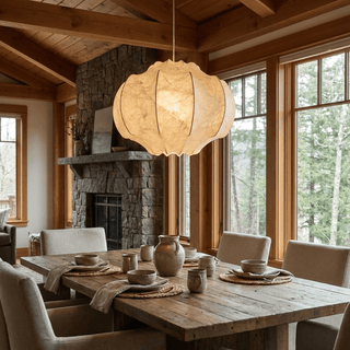 Lunara Silk Bloom Pendant Lamp-Neutral Decor