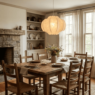 Lunara Silk Bloom Pendant Lamp-Neutral Decor