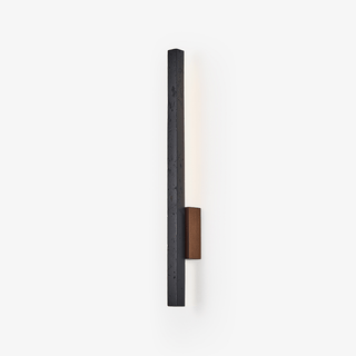 Juna Slim Noir Travertin Applique Murale Linéaire Moderne