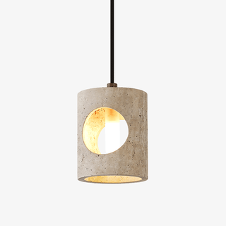 Ula Halo Suspension en Travertin Jaune