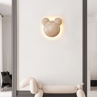 Tavi Applique Murale Jaune en Travertin Bearstone